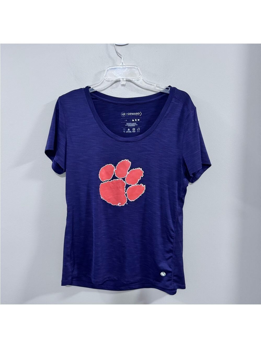 Women's  Clemson University Tigers Performance Tee. Size L